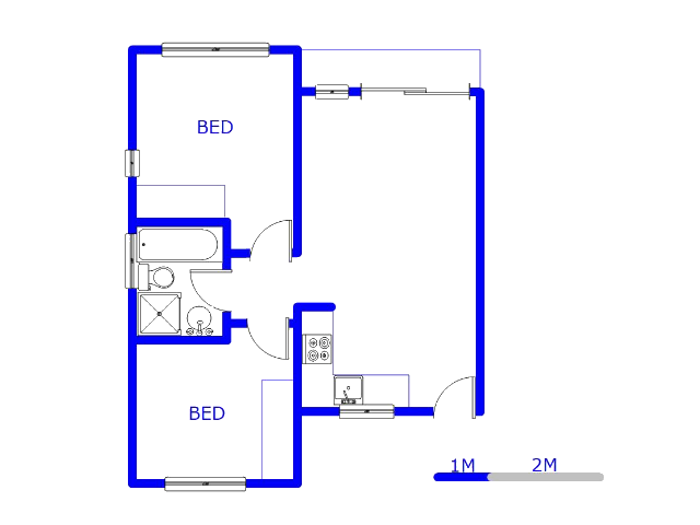Floor plan of the property in Klippoortje