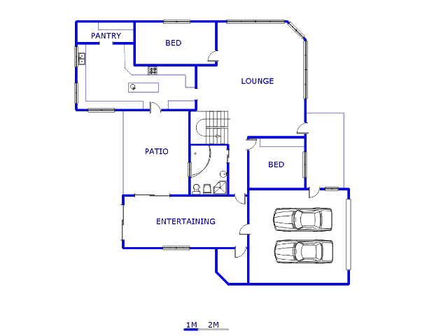 Floor plan of the property in Umhlatuzana 