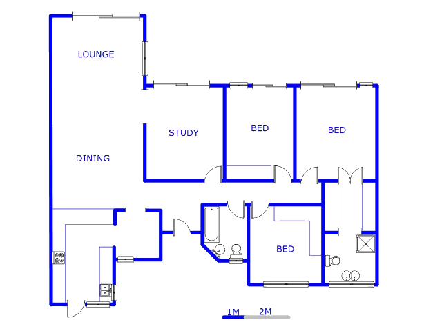 Floor plan of the property in Lone Hill