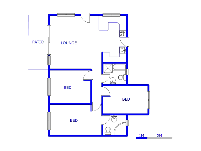 Floor plan of the property in Illovo Beach