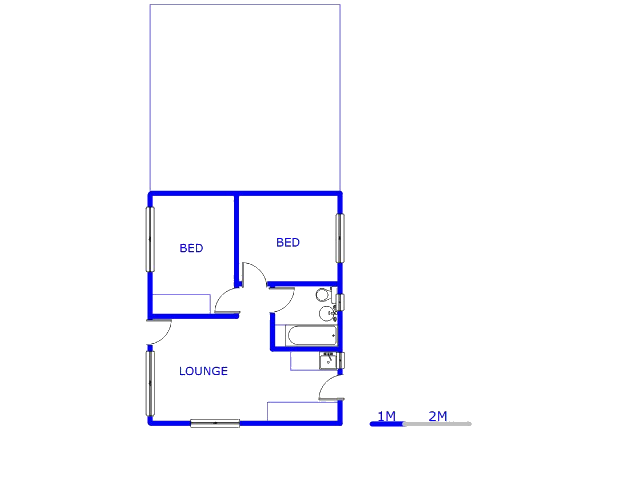 Floor plan of the property in Protea Glen