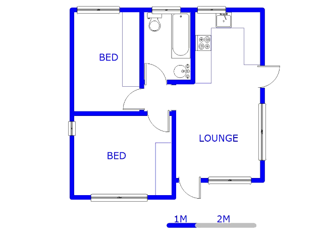Floor plan of the property in Protea Glen