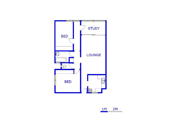 Floor plan of the property in Sunnyside