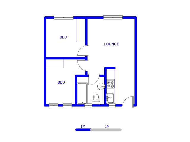 Floor plan of the property in Belhar