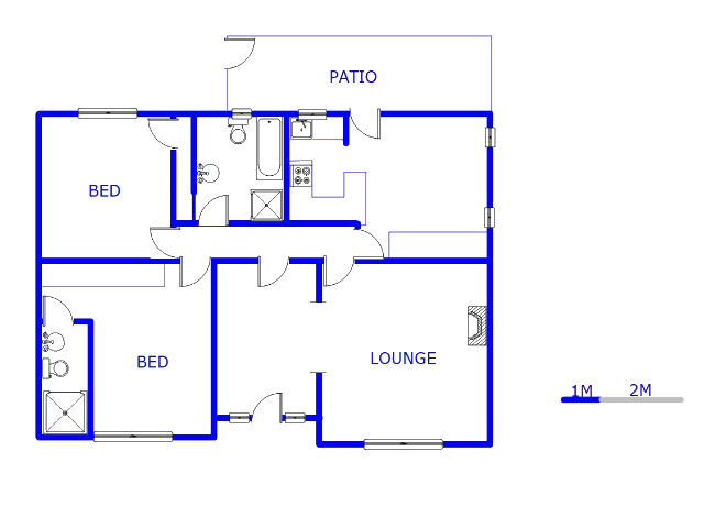 Floor plan of the property in Kenilworth - JHB