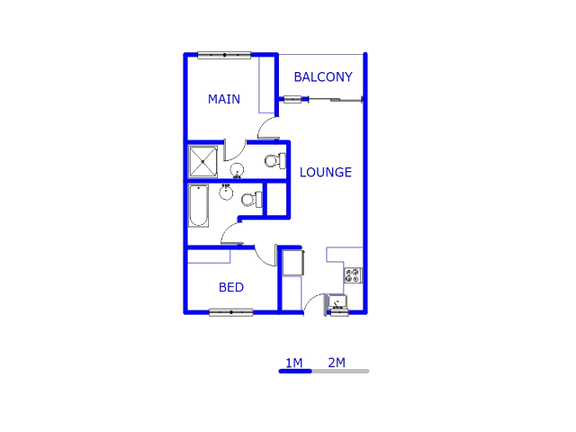 Floor plan of the property in Comet