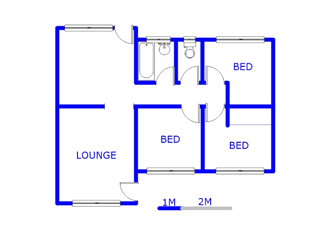 Floor plan of the property in Doornkop