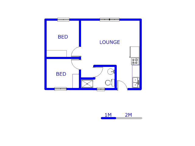 Floor plan of the property in Jabulani