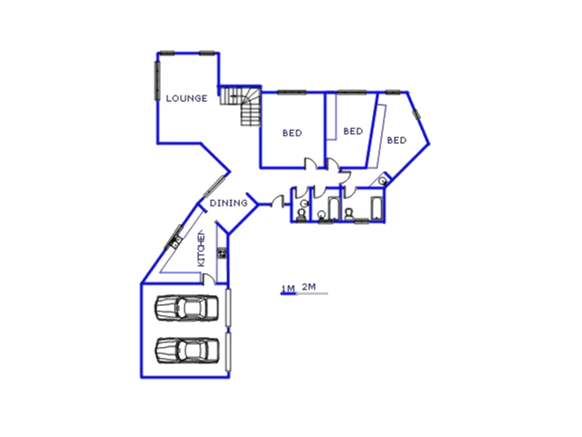 Floor plan of the property in Diepkloof
