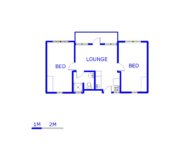 Floor plan of the property in Braamfontein Werf