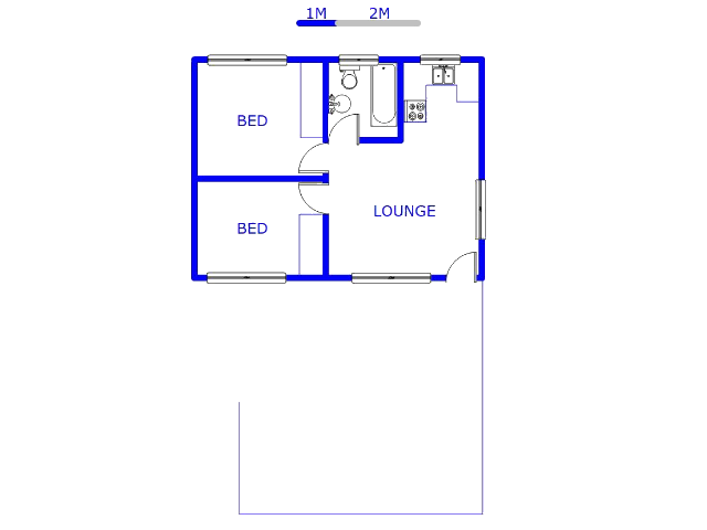 Floor plan of the property in Soshanguve