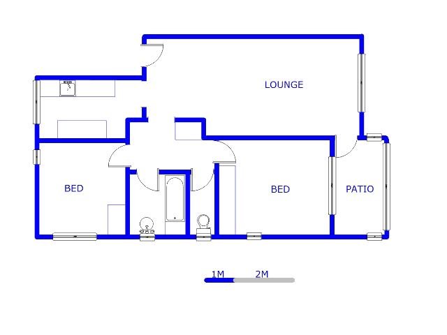 Floor plan of the property in Ocean View - DBN