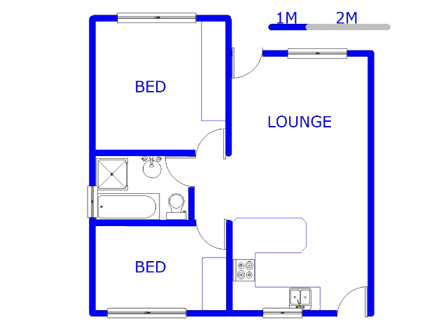 Floor plan of the property in Chloorkop