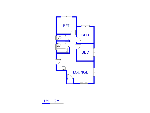 Floor plan of the property in Soshanguve East