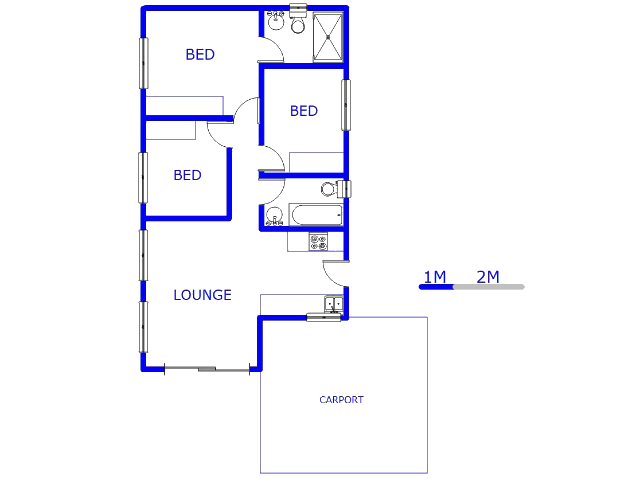 Floor plan of the property in Albertsdal