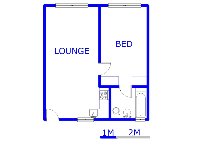 Floor plan of the property in Klippoortje