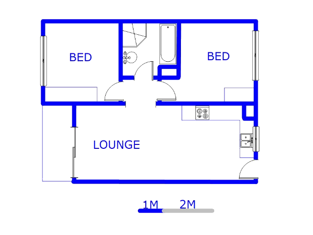 Floor plan of the property in Ballitoville