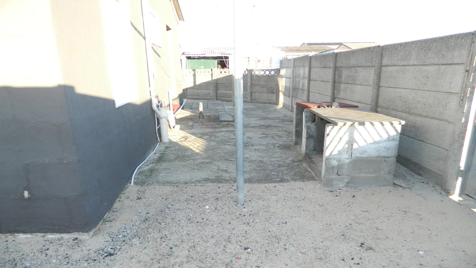 Backyard of property in Mitchells Plain