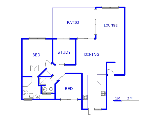 Floor plan of the property in Constantia Kloof