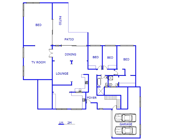 Floor plan of the property in Strubensvallei