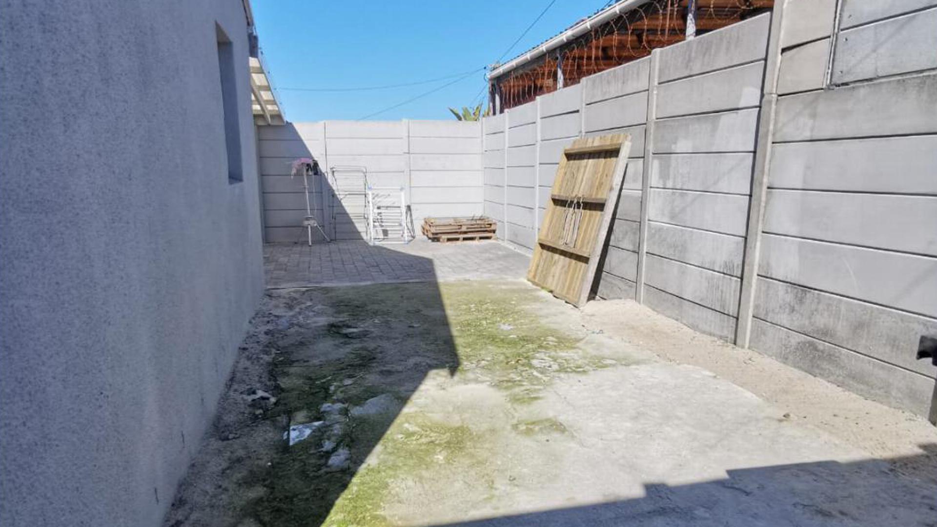 Backyard of property in Mitchells Plain