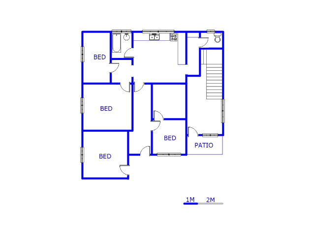 Floor plan of the property in Bellevue