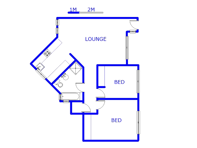 Floor plan of the property in Little Falls