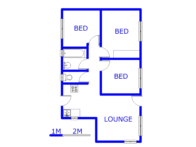 Floor plan of the property in Palm Ridge