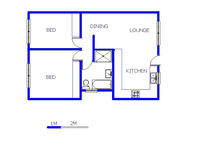 Floor plan of the property in Edenvale