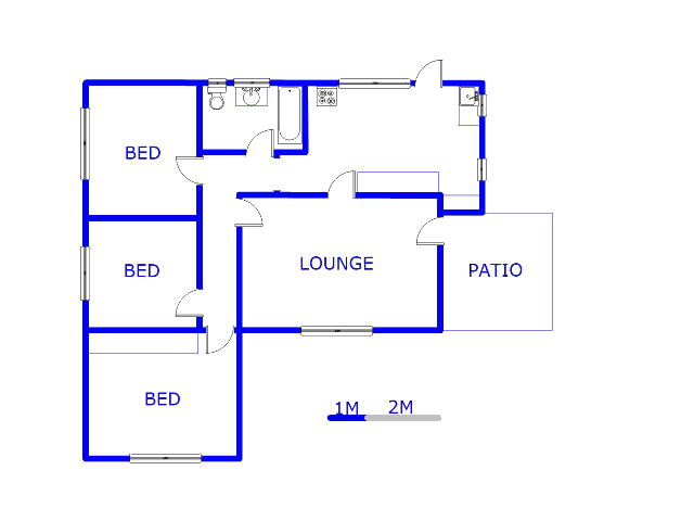 Floor plan of the property in Wentworth Park