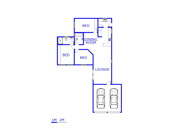Floor plan of the property in Kyalami Hills
