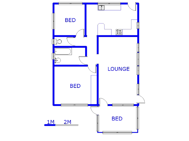 Floor plan of the property in South Hills