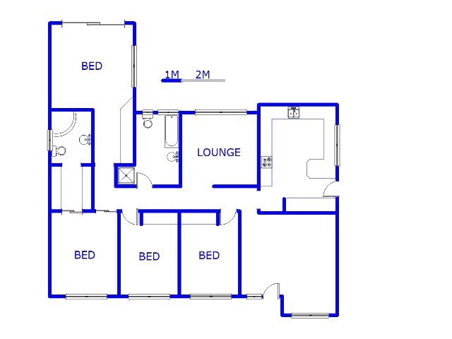 Floor plan of the property in Germiston