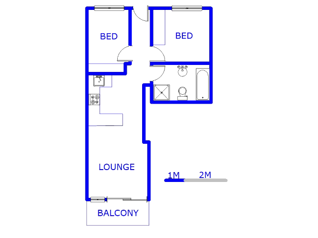 Floor plan of the property in Comet