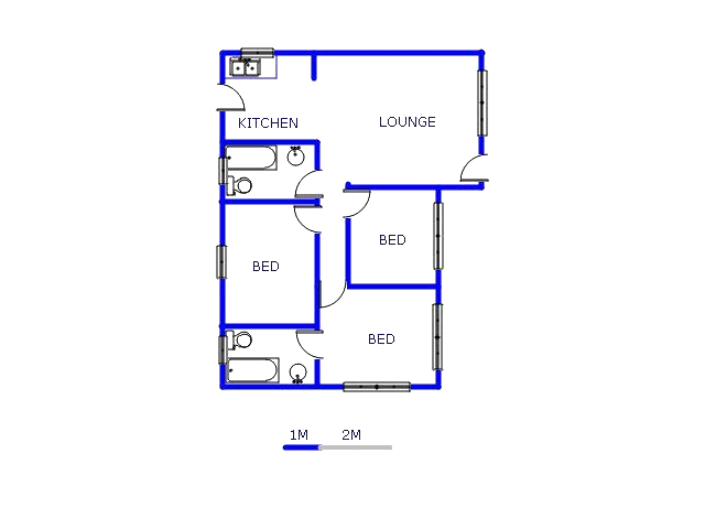 Floor plan of the property in Savanna City