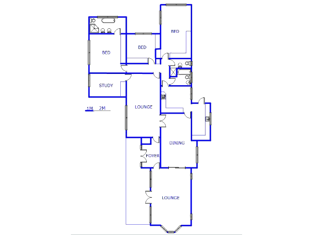 Floor plan of the property in Three Rivers