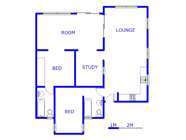 Floor plan of the property in Sundowner