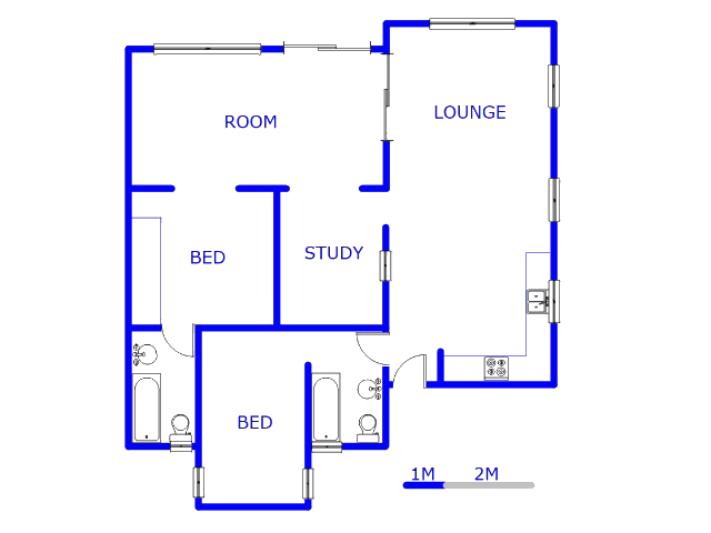Floor plan of the property in Sundowner