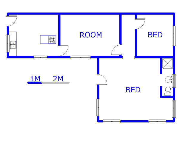 Floor plan of the property in La Mercy