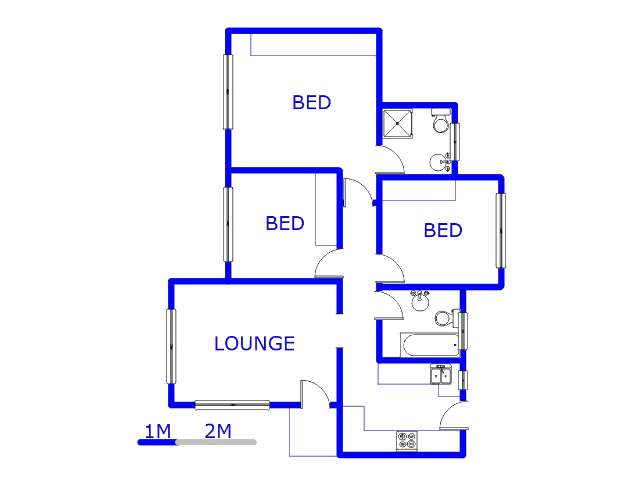 Floor plan of the property in Birch Acres