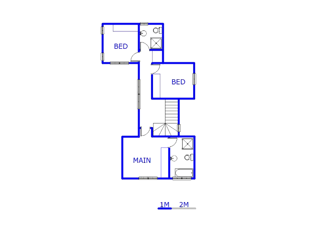 Floor plan of the property in Maroeladal