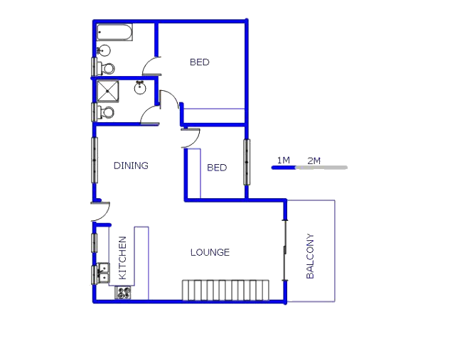 Floor plan of the property in Douglasdale