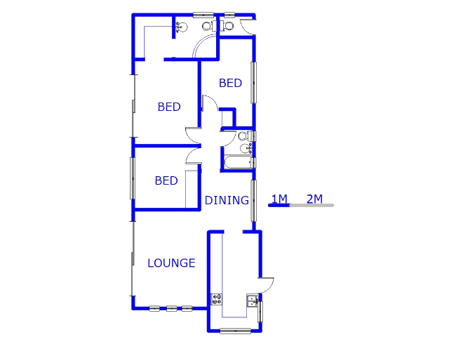 Floor plan of the property in Roodebult
