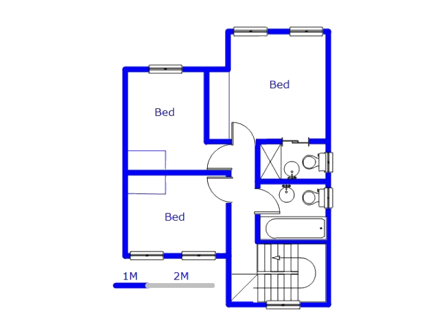 Floor plan of the property in Soshanguve East