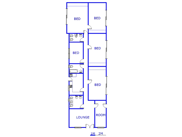 Floor plan of the property in Protea Glen