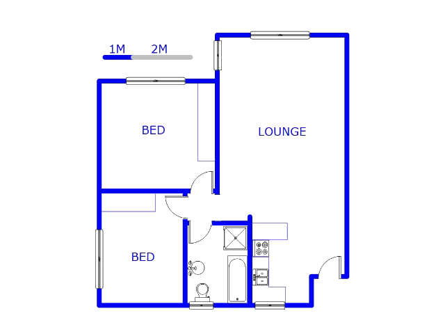 Floor plan of the property in Comet