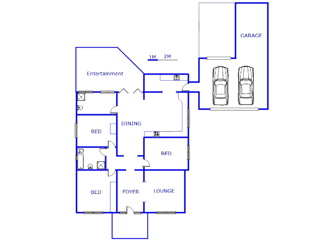Floor plan of the property in Brakpan