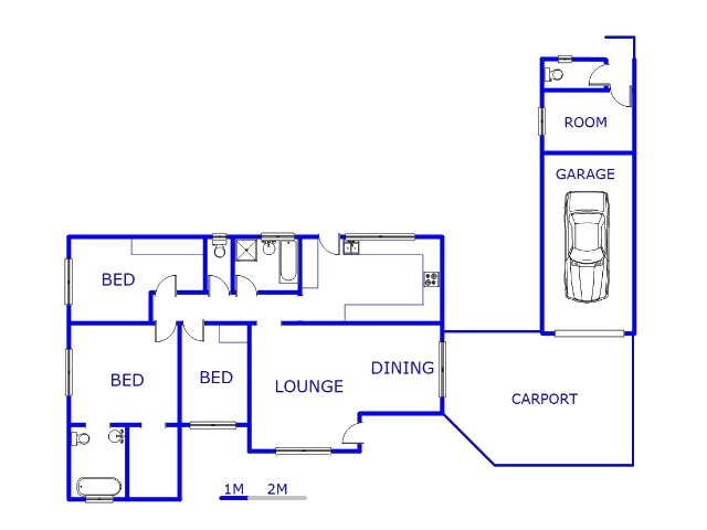 Floor plan of the property in Modder East
