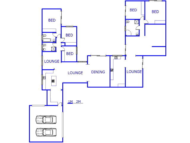 Floor plan of the property in Klippoortje