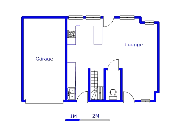 Floor plan of the property in Kosmosdal